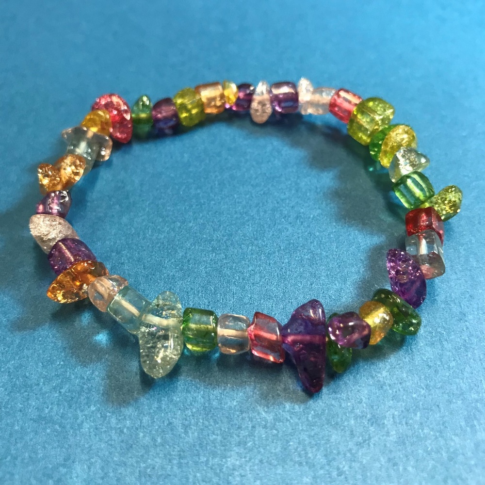 Natural Gemstone Nuggets Stretch Bracelet